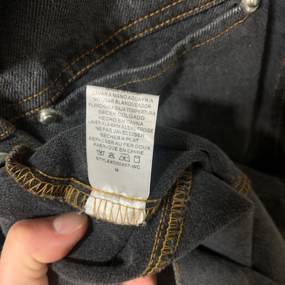 NWOT Washed Button Down Denim Shirt Dress - Picture 8 of 9